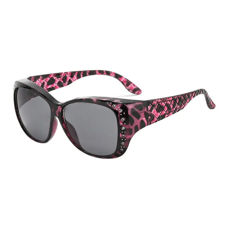 European and American New Style Sunglasses Retro Fashion Diamond-Encrusted Sunglasses Women's Trendy Big Face Display Glasses Frames Polarized Lenses - Image 3