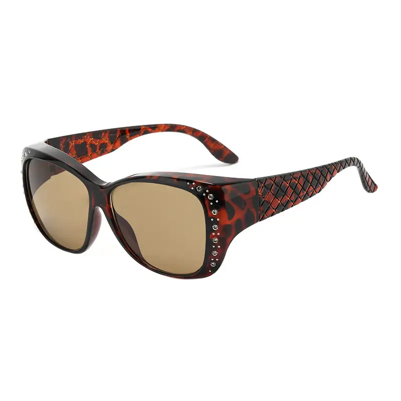 European and American New Style Sunglasses Retro Fashion Diamond-Encrusted Sunglasses Women's Trendy Big Face Display Glasses Frames Polarized Lenses - Image 4