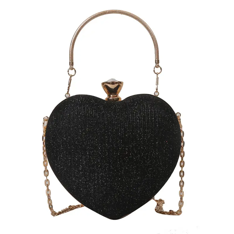 Heart-Shaped Gold Chain Women's Bags Set of 4 - Image 9