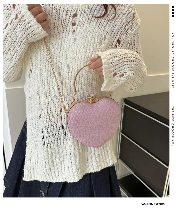 Heart-Shaped Gold Chain Women's Bags Set of 4 — feature 1