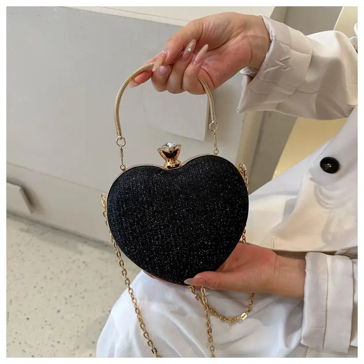 Heart-Shaped Gold Chain Women's Bags Set of 4 — feature 12