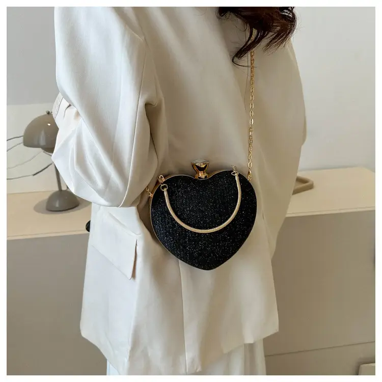 Heart-Shaped Gold Chain Women's Bags Set of 4 — feature 14