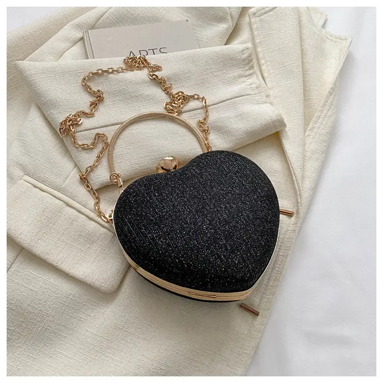 Heart-Shaped Gold Chain Women's Bags Set of 4 — feature 25