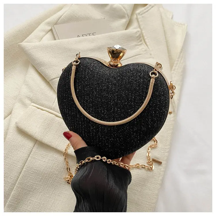 Heart-Shaped Gold Chain Women's Bags Set of 4 — feature 26
