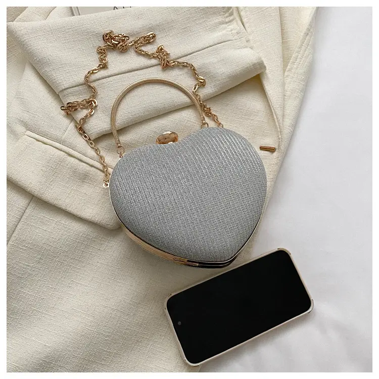 Heart-Shaped Gold Chain Women's Bags Set of 4 — feature 27