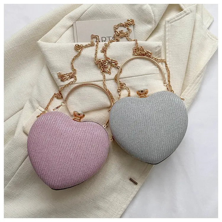 Heart-Shaped Gold Chain Women's Bags Set of 4 — feature 29