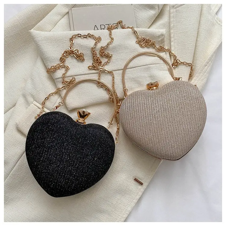 Heart-Shaped Gold Chain Women's Bags Set of 4 — feature 30