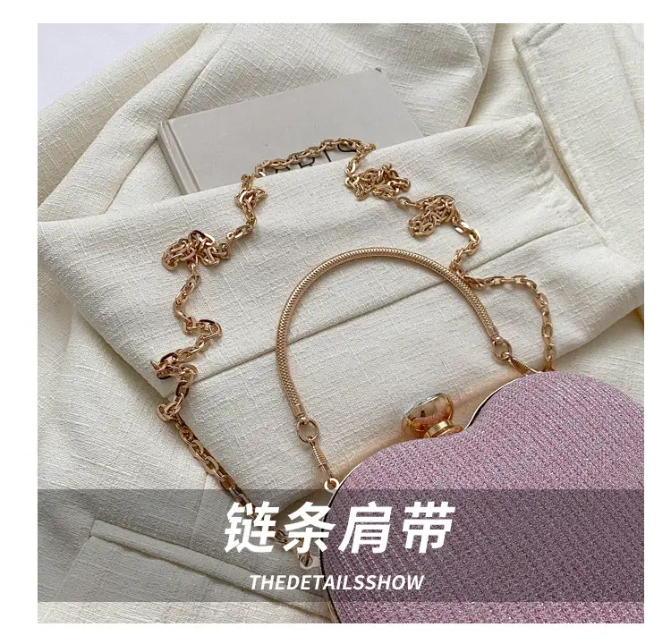Heart-Shaped Gold Chain Women's Bags Set of 4 — feature 5
