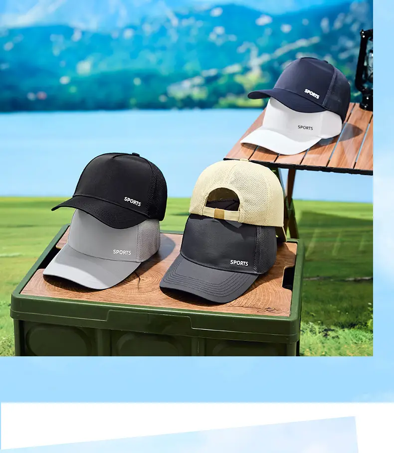 Men's Grey Sports Cap with Logo — feature 17