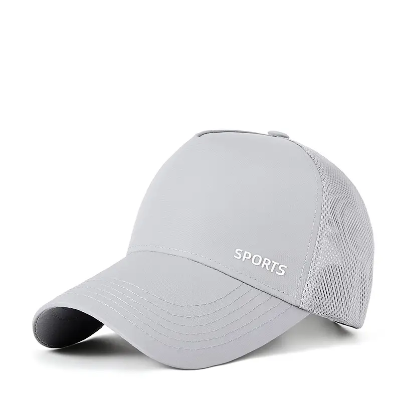 Men's Grey Sports Cap with Logo - Image 5