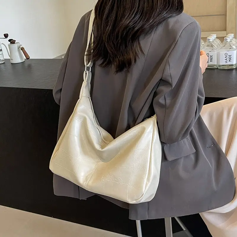 Women's 2014 Summer Crossbody Bag Soft Leather White - Image 3