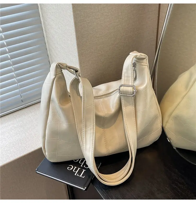 Women's 2014 Summer Crossbody Bag Soft Leather White — feature 16