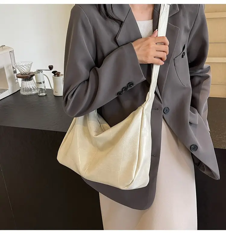 Women's 2014 Summer Crossbody Bag Soft Leather White — feature 20