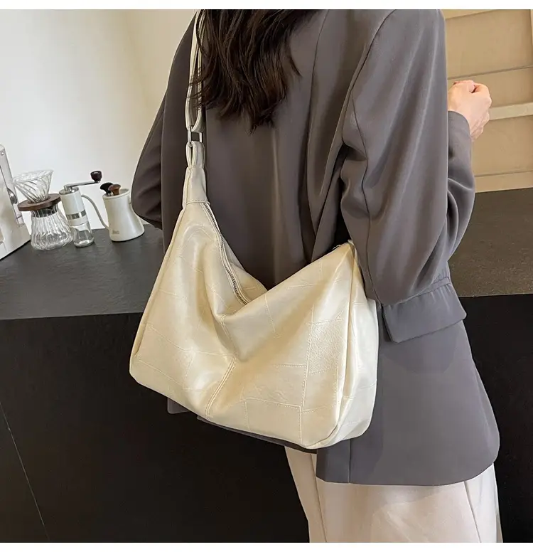 Women's 2014 Summer Crossbody Bag Soft Leather White — feature 21