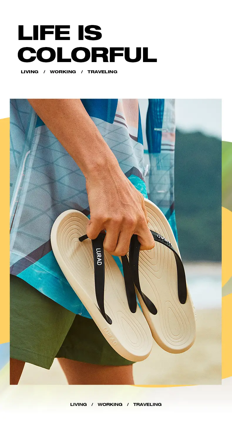New Flip-flops Women and Men's Flip-flops Flat-bottomed Fashionable Outer Wear Couple's Flip-flops Soft-bottomed Slippers Foreign Trade Beach Slippers — feature 1