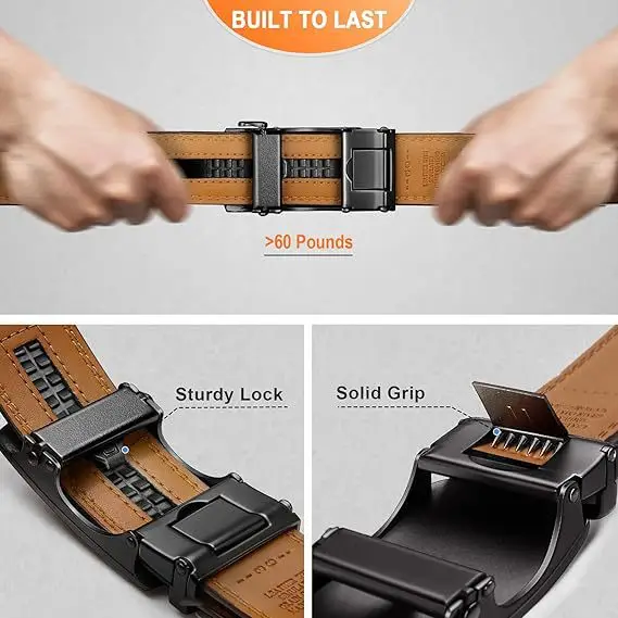 Men's Black Carbon Fiber Belt with Automatic Buckle — feature 6