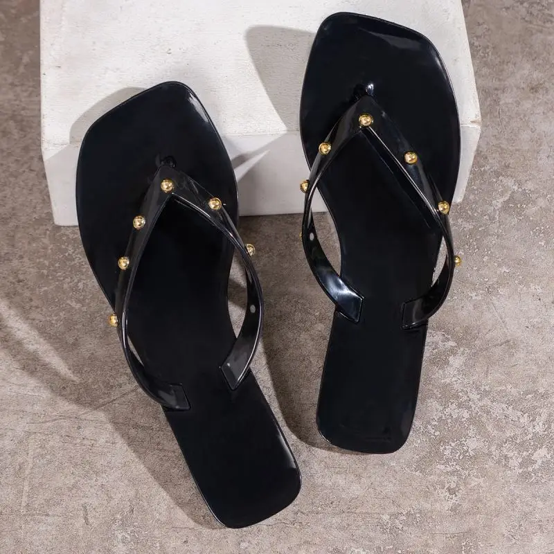 Flip-flops Women's Summer Indoor and Outdoor Wear Fashionable Internet Popular Lazy Slippers Waterproof All-match Wear-resistant and Comfortable Beach Sandals - Image 4