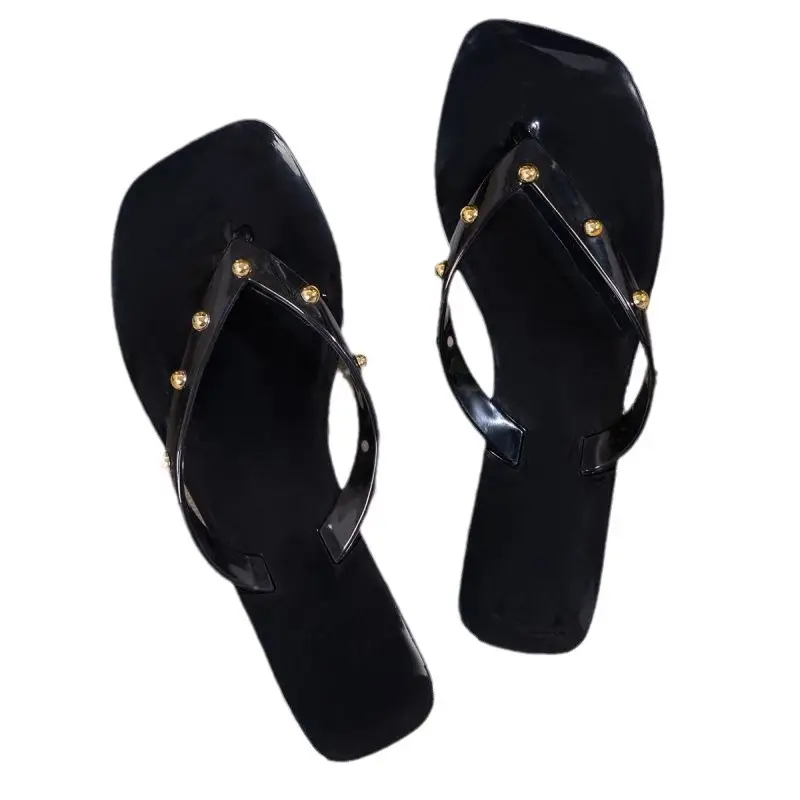 Flip-flops Women's Summer Indoor and Outdoor Wear Fashionable Internet Popular Lazy Slippers Waterproof All-match Wear-resistant and Comfortable Beach Sandals - Image 5