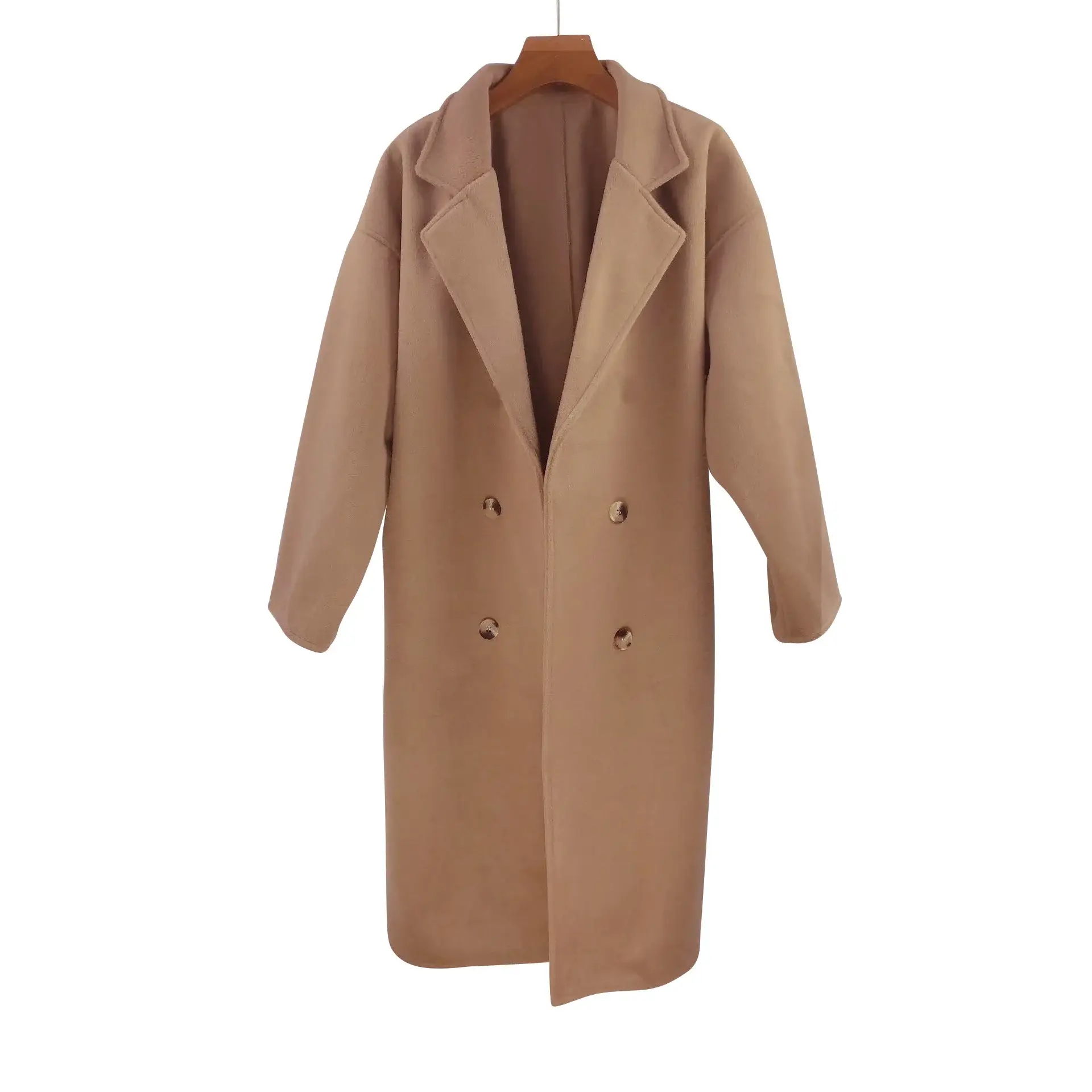 Women Woolen Outfit Cream Long Coat 2024 — feature 16