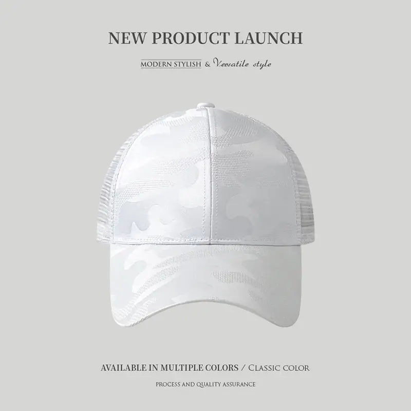Men's Black Mesh Baseball Cap Summer Sun Protection - Image 2