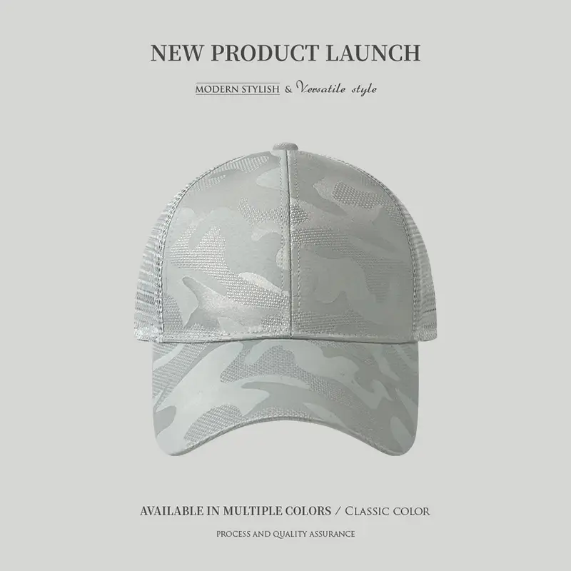 Men's Black Mesh Baseball Cap Summer Sun Protection - Image 5