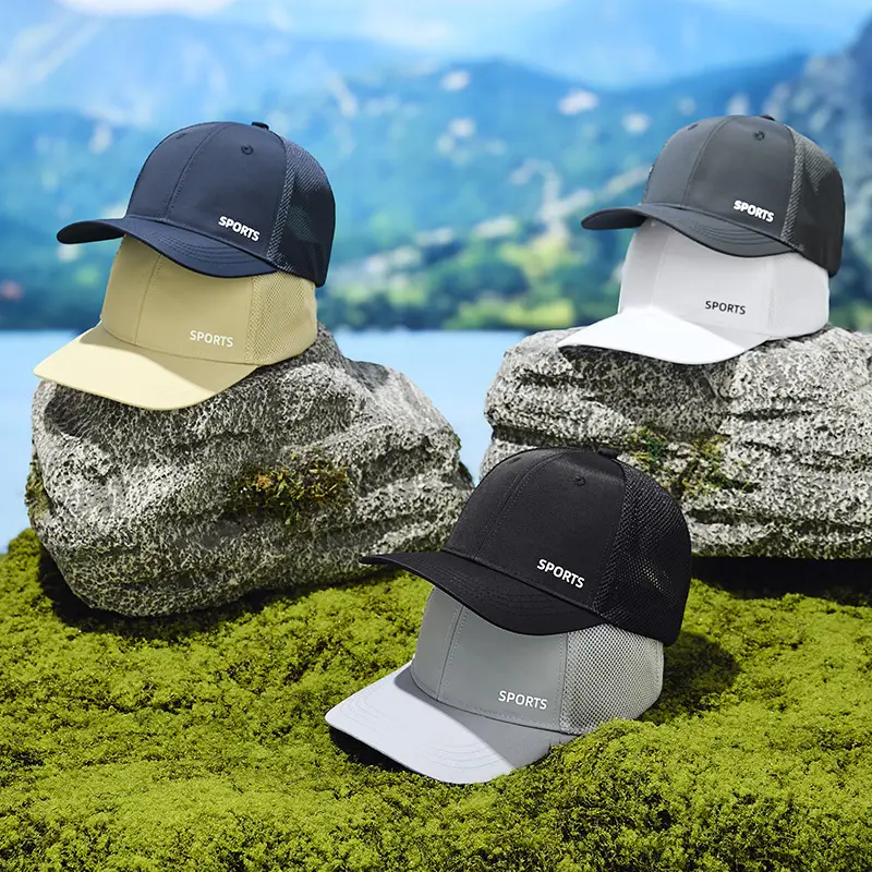 Men's Blue Mesh Water Repellent Cap