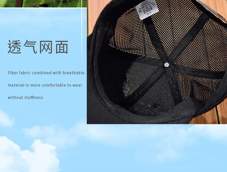 Men's Blue Mesh Water Repellent Cap — feature 11