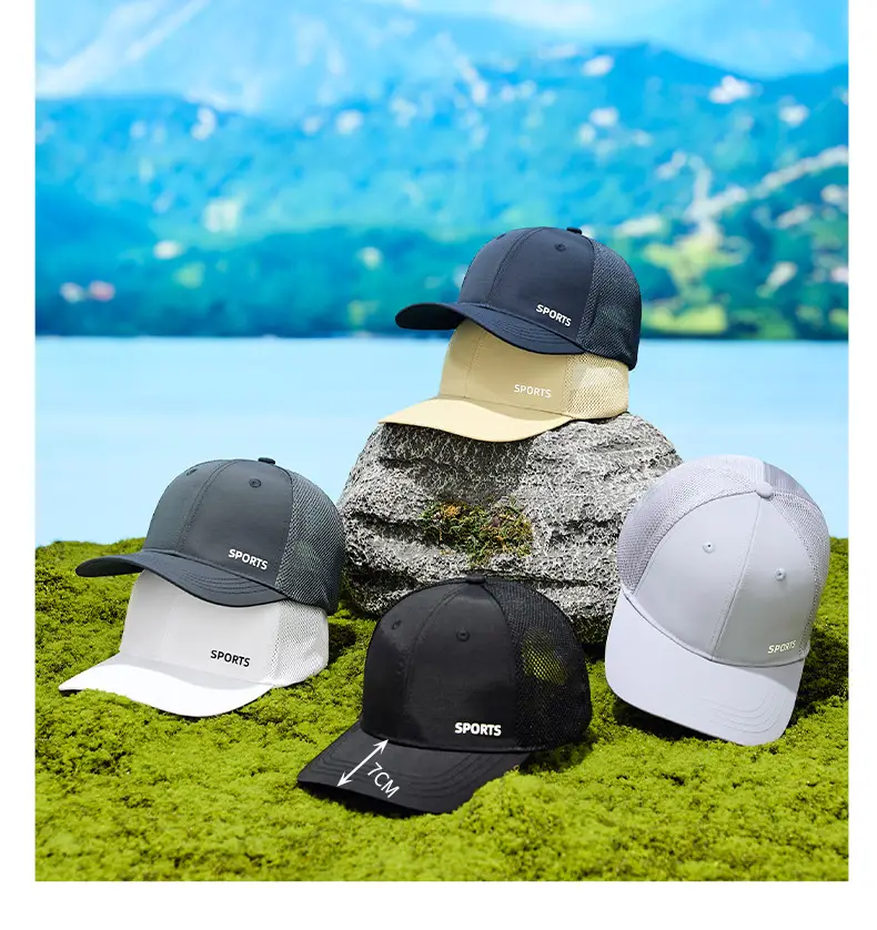 Men's Blue Mesh Water Repellent Cap — feature 13