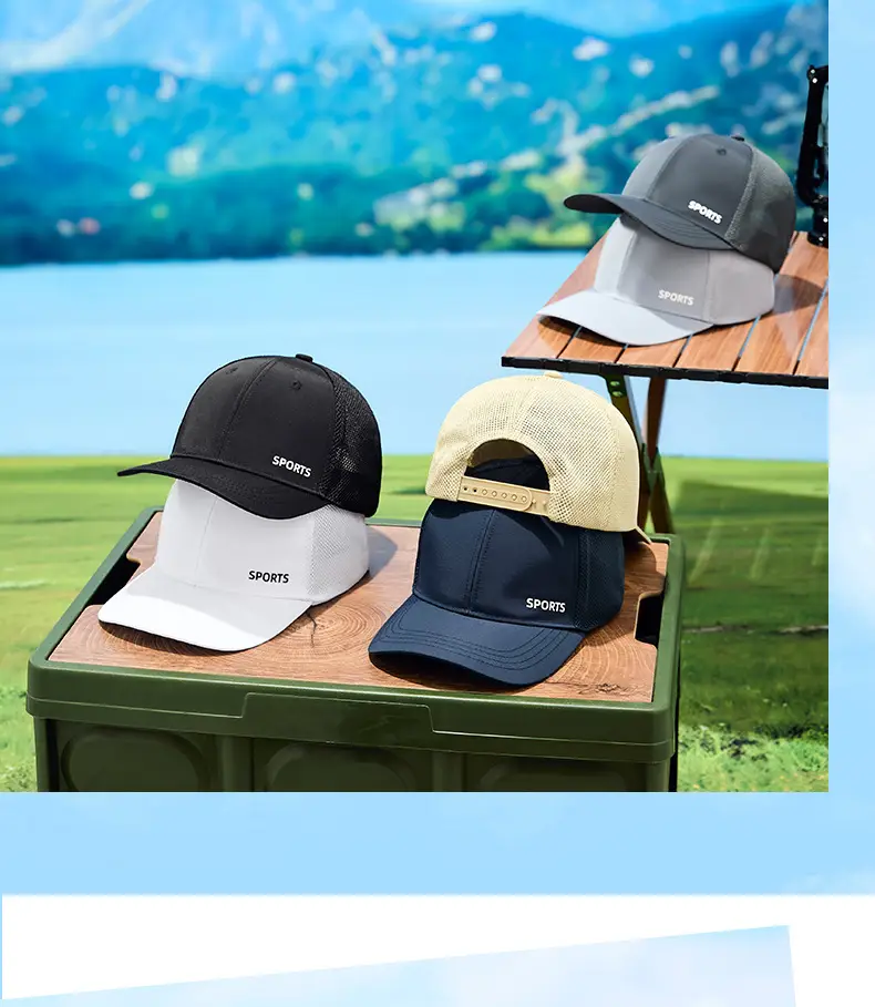 Men's Blue Mesh Water Repellent Cap — feature 17