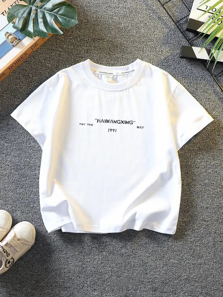 Red 2026 Kids T-Shirt Short Sleeve Cartoon Print - Image 3