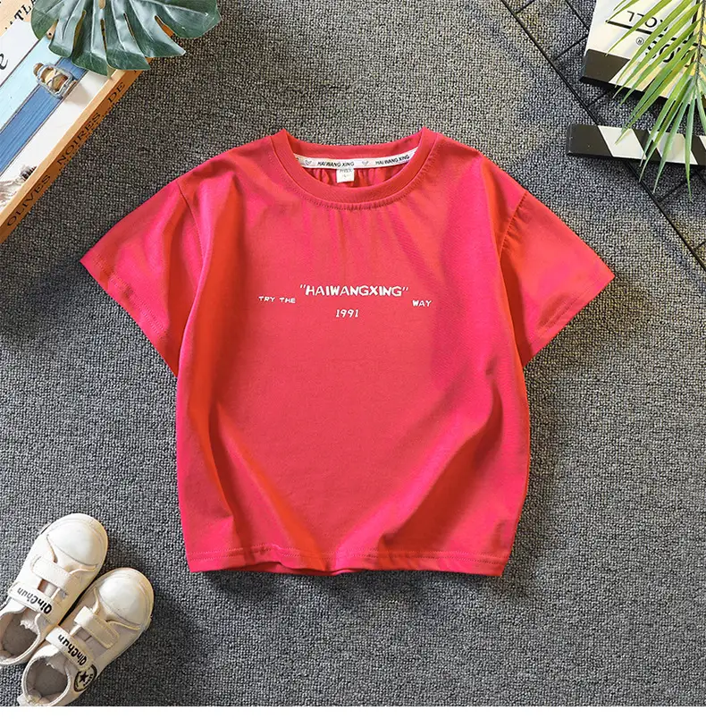 Red 2026 Kids T-Shirt Short Sleeve Cartoon Print — feature 10