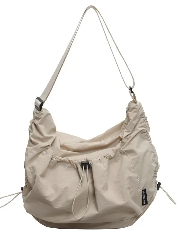 Women's Large Capacity Tan Nylon Tote Bag - Image 9