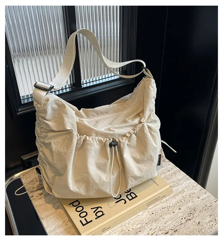 Women's Large Capacity Tan Nylon Tote Bag — feature 10