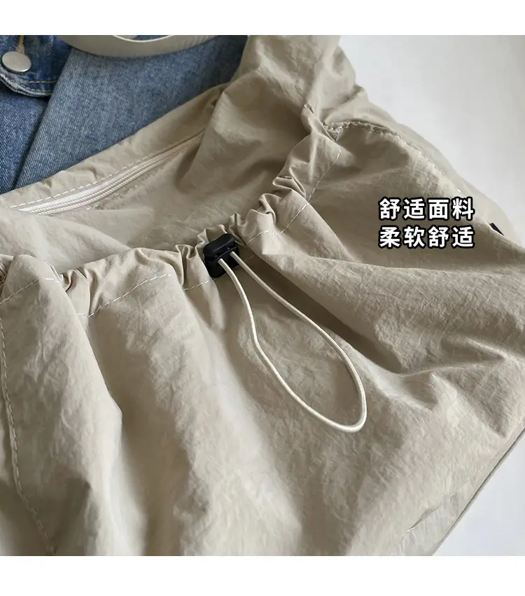 Women's Large Capacity Tan Nylon Tote Bag — feature 12