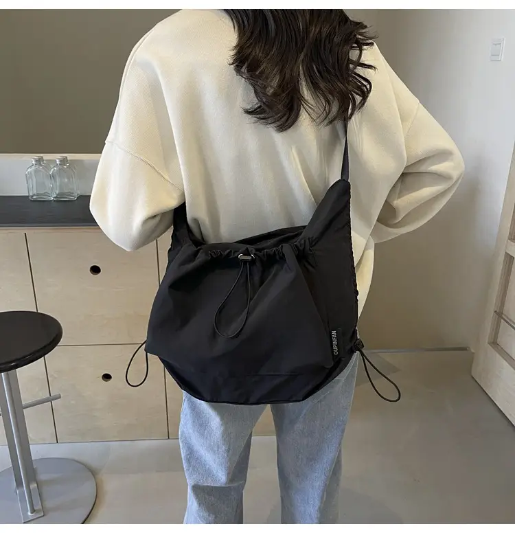 Women's Large Capacity Tan Nylon Tote Bag — feature 21