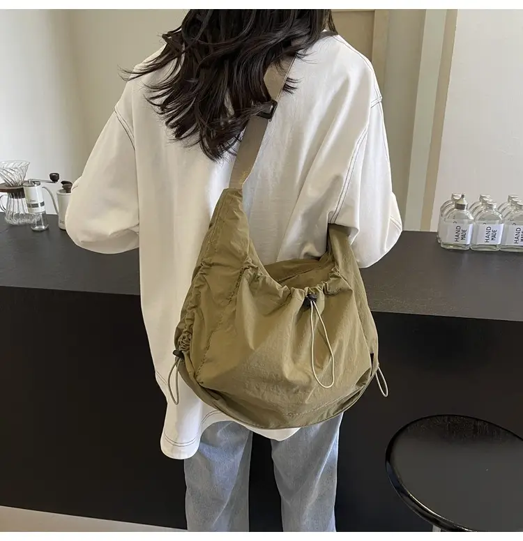 Women's Large Capacity Tan Nylon Tote Bag — feature 29