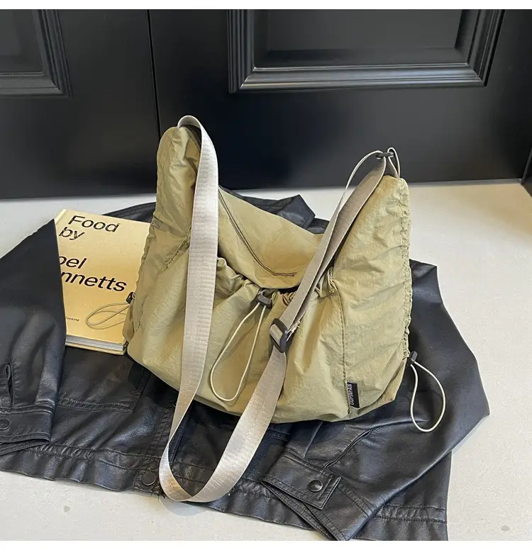 Women's Large Capacity Tan Nylon Tote Bag — feature 31