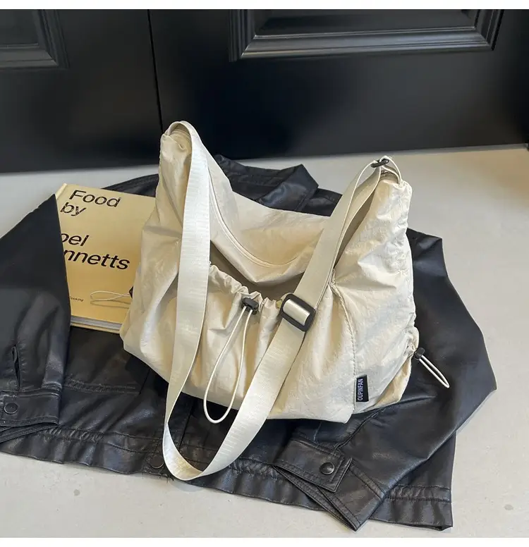 Women's Large Capacity Tan Nylon Tote Bag — feature 32