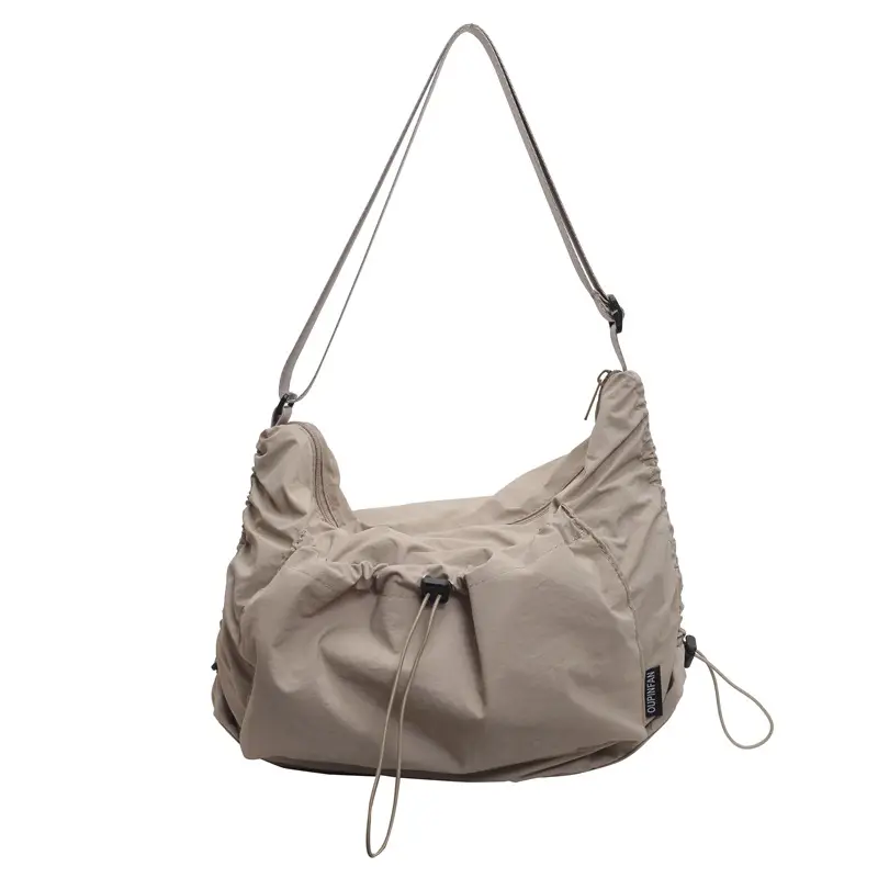 Women's Large Capacity Tan Nylon Tote Bag - Image 2