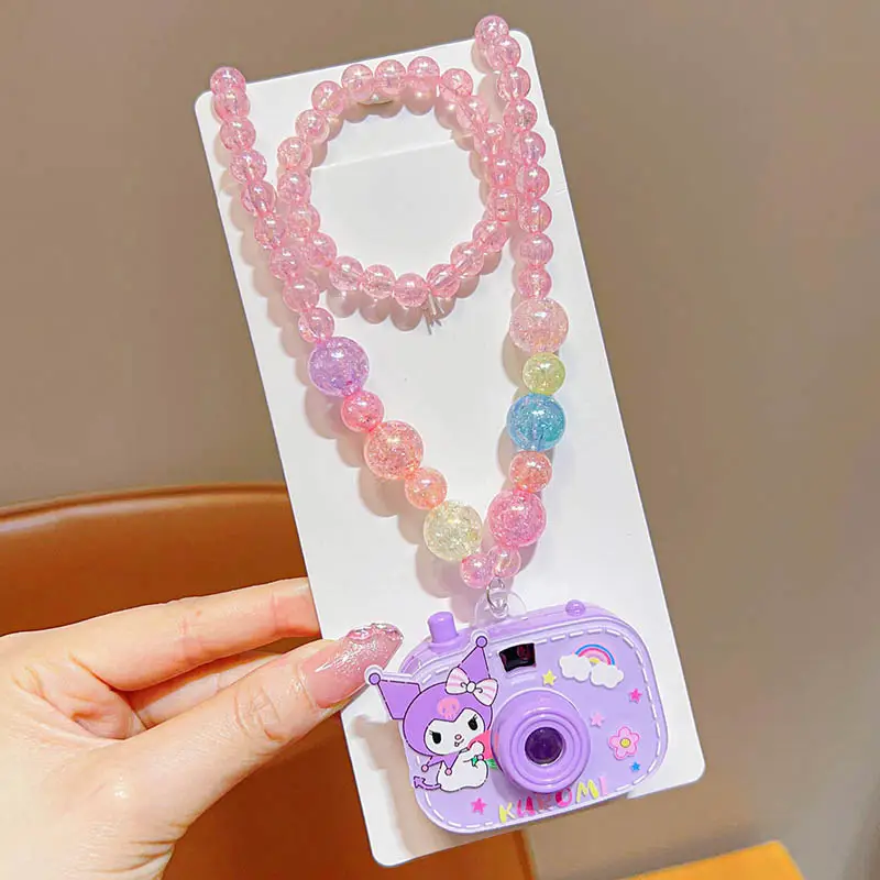 Cute Cartoon Necklace for Girls Colorful Beaded Pendant