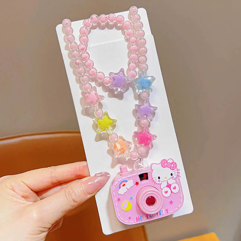 Cute Cartoon Necklace for Girls Colorful Beaded Pendant