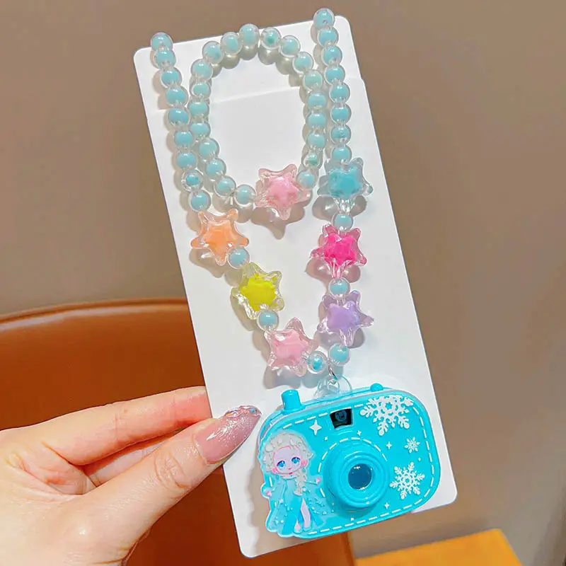 Cute Cartoon Necklace for Girls Colorful Beaded Pendant