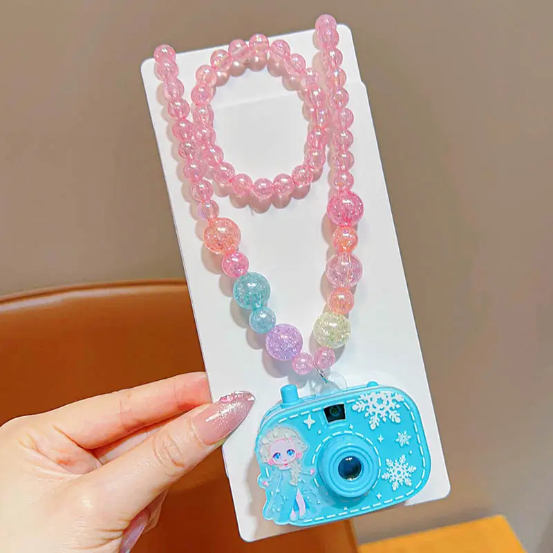 Cute Cartoon Necklace for Girls Colorful Beaded Pendant