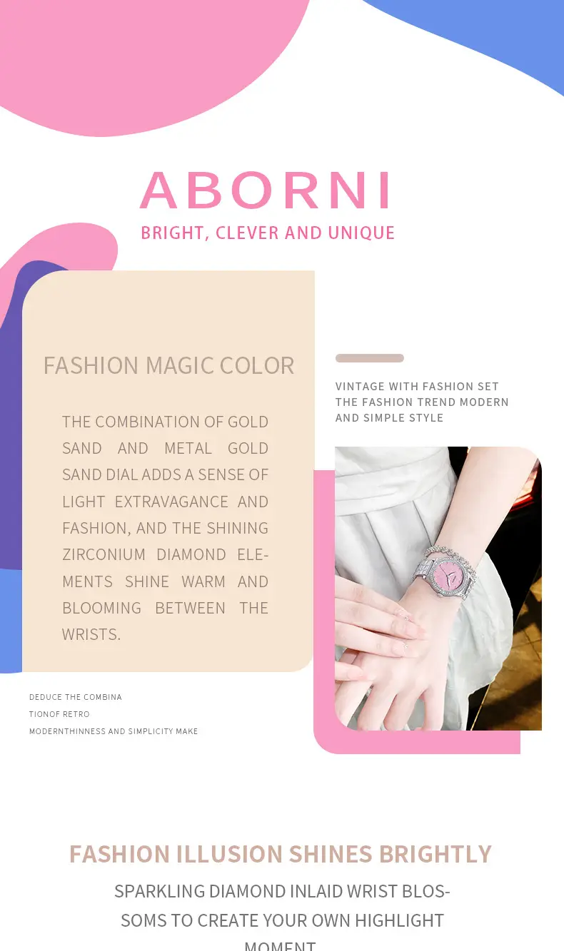 Asian Platinum Women's Watch with Luminous Diamond Band — feature 15