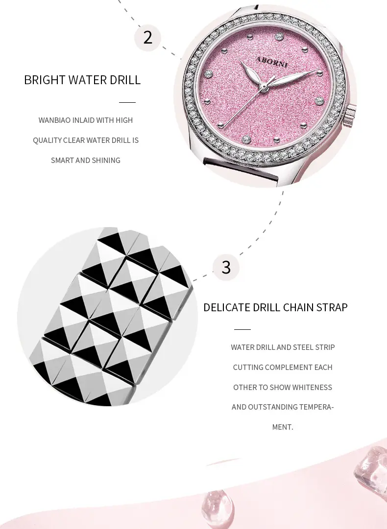 Asian Platinum Women's Watch with Luminous Diamond Band — feature 25