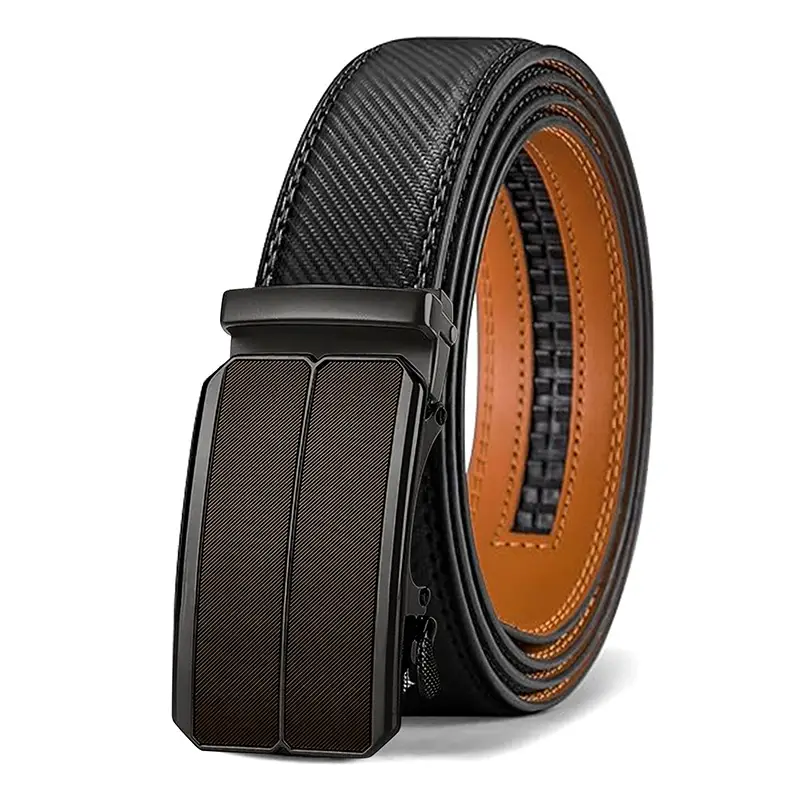 Men's Black Braided Belt with Brown Leather Buckle - Image 19