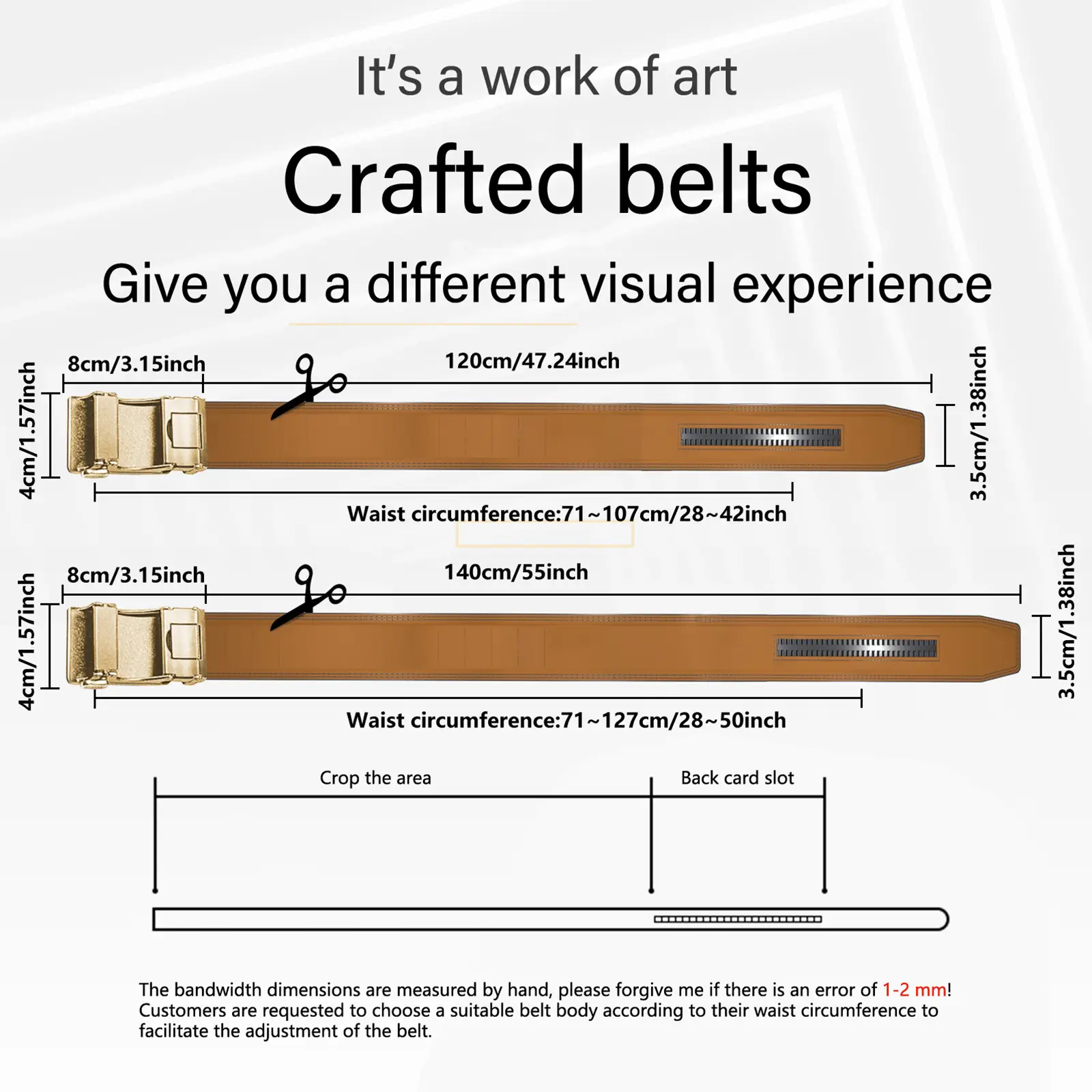Men's Black Braided Belt with Brown Leather Buckle — feature 4