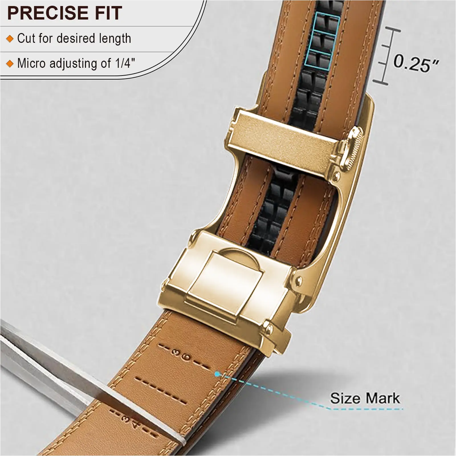Men's Black Braided Belt with Brown Leather Buckle — feature 7