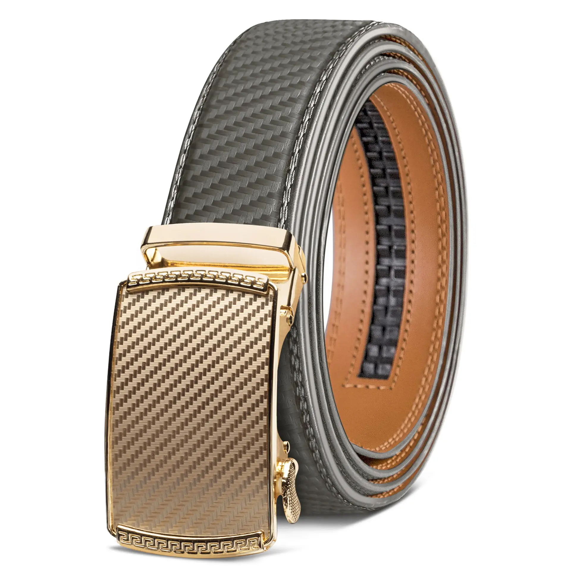Men's Black Braided Belt with Brown Leather Buckle - Image 10