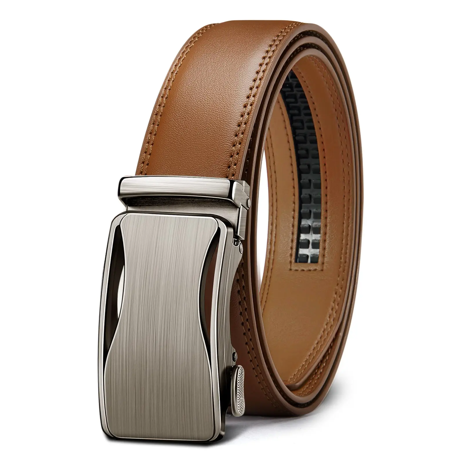 Men's Black Braided Belt with Brown Leather Buckle - Image 6